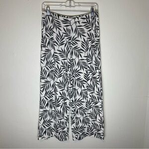 J. Jill Wearever Collection Full-Leg Cropped Elastic Waist Wide Leg Pull On Pant